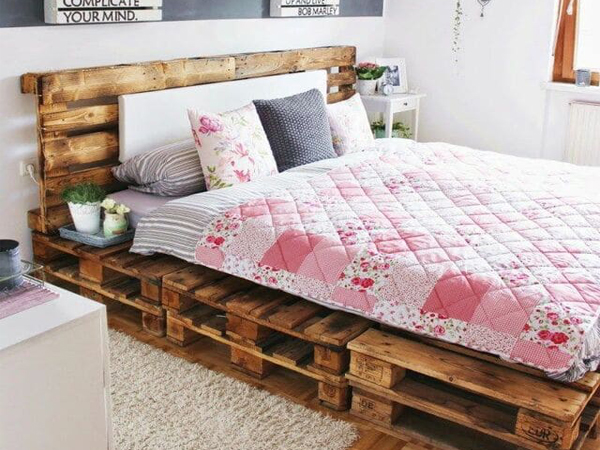 Nét độc đáo với những mẫu giường gỗ Pallet